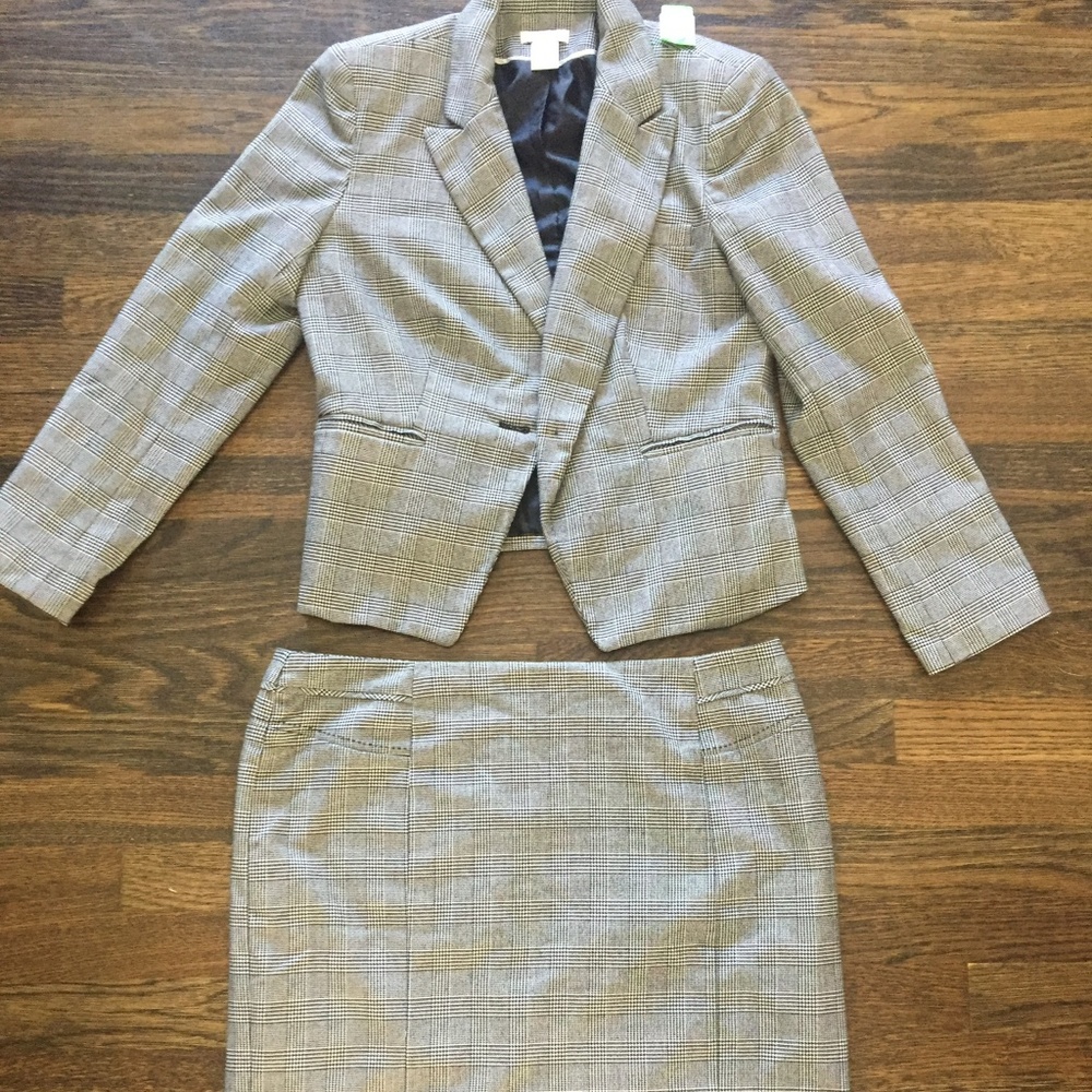 Blazer and Pencil Skirt Set Pinstripe Worthington